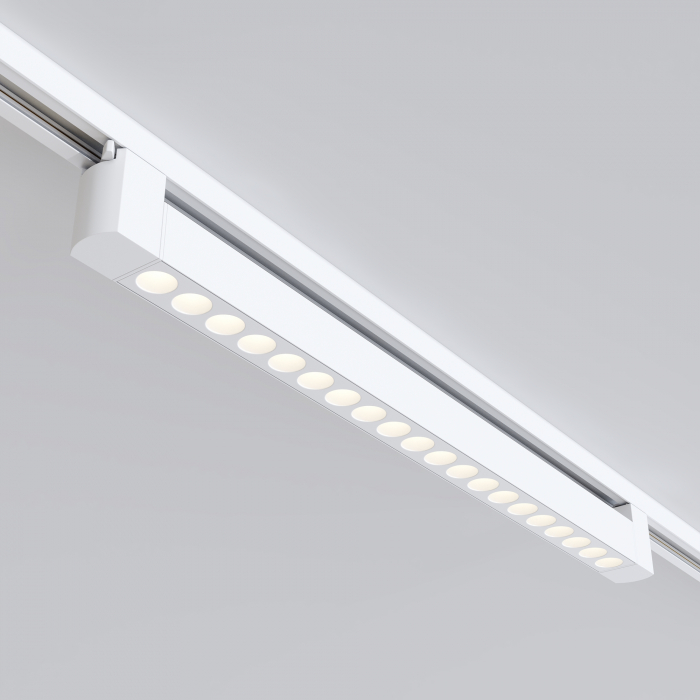 Spot pe Sina, 20W, Liniar, Maytoni, 1500lm, Lumina Calda (3000 K), Orientabil, Alb [1]