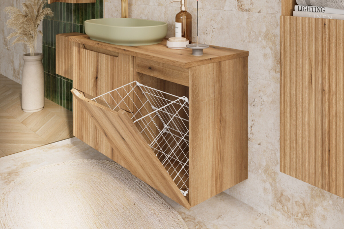 Corp lateral 40 cm cu coș de rufe Nova Coast Evoke Stejar Coast Evoke NOVA COAST EVOKE 81-40-39-1DK COMAD [6]