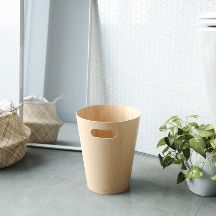 Coș de Gunoi Woodrow - Natural din Lemn Natural, 23x23x28cm, Umbra 082780-390 [4]