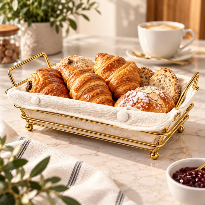 Coș pentru pâine Bready, Metal Auriu - SHP [3]