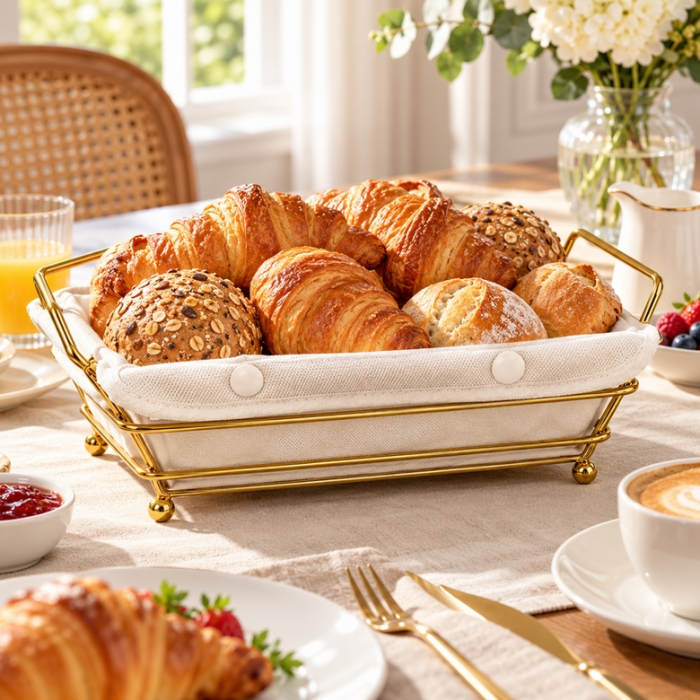 Coș pentru pâine Bready, Metal Auriu - SHP [2]