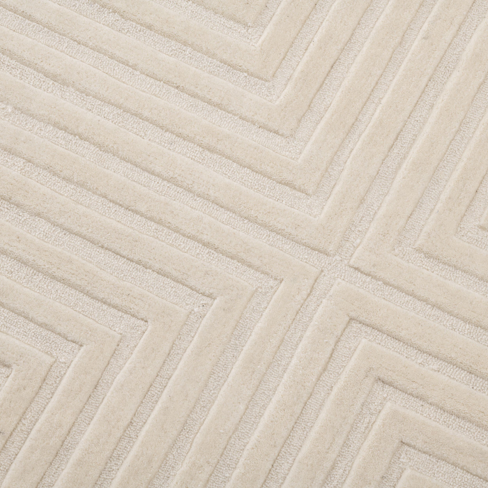 Covor living / dormitor de lux alb ivoir Breck cu model geometric linii 300x200/400 cm | Eichholtz - 115014 [4]