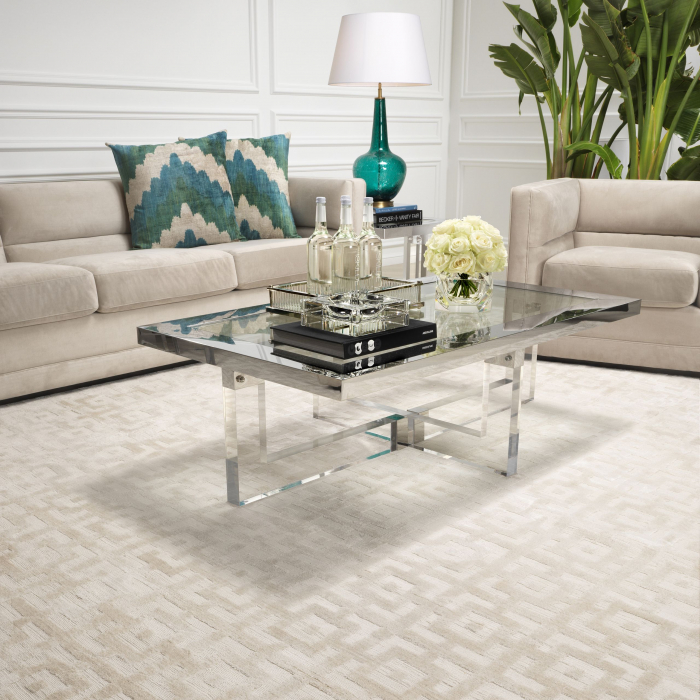 Covor living / dormitor de lux alb ivoir Reeves cu model geometric, diverse dimensiuni | Eichholtz - 111704 [2]