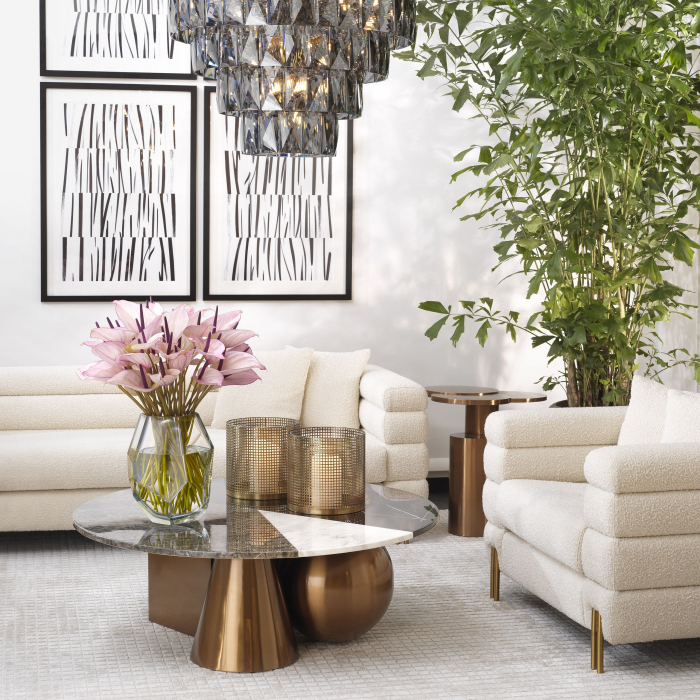 Covor living / dormitor de lux gri deschis Crown cu model modern patratele 300x200/400 cm | Eichholtz - 113919 [2]