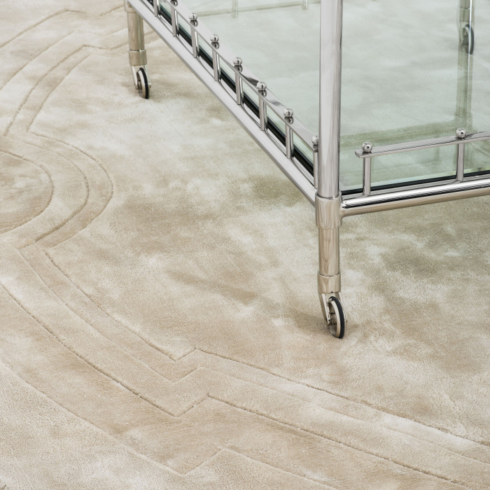 Covor living / dormitor de lux rotund gri/crem Palazzo Ø 280 cm tesut manual  | Eichholtz - 113179 [9]
