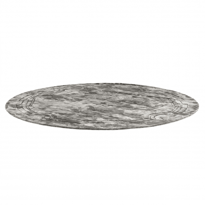 Covor living / dormitor de lux rotund gri/crem Palazzo Ø 280 cm tesut manual  | Eichholtz - 113179 [5]