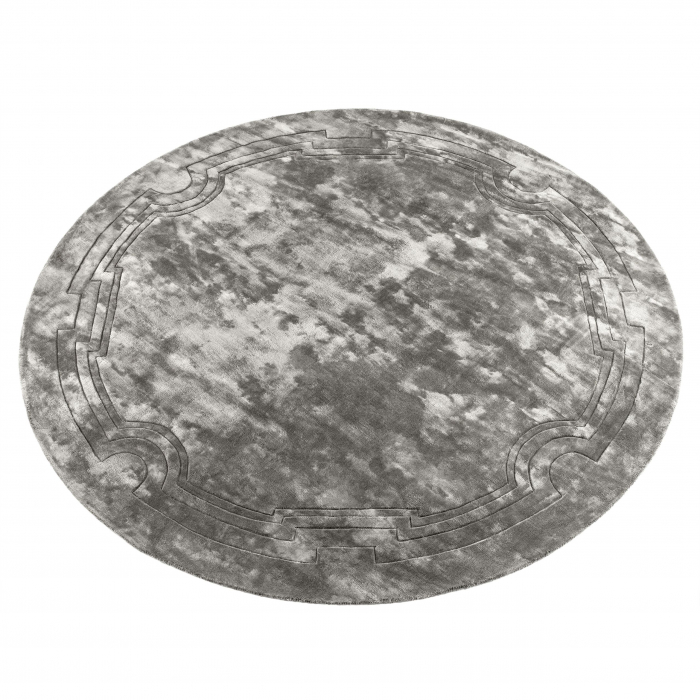 Covor living / dormitor de lux rotund gri/crem Palazzo Ø 280 cm tesut manual  | Eichholtz - 113179 [4]
