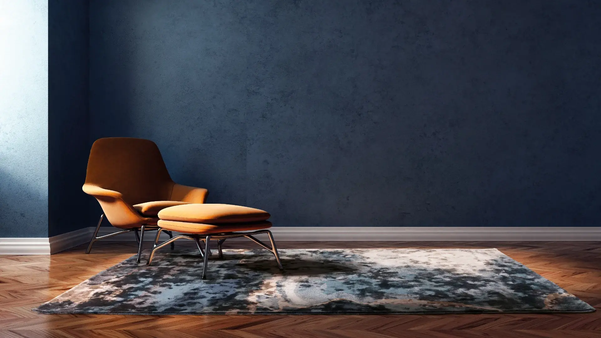 Covor living / dormitor Escape Blue (160x230 cm/200x300 cm) Carpet Decor [3]