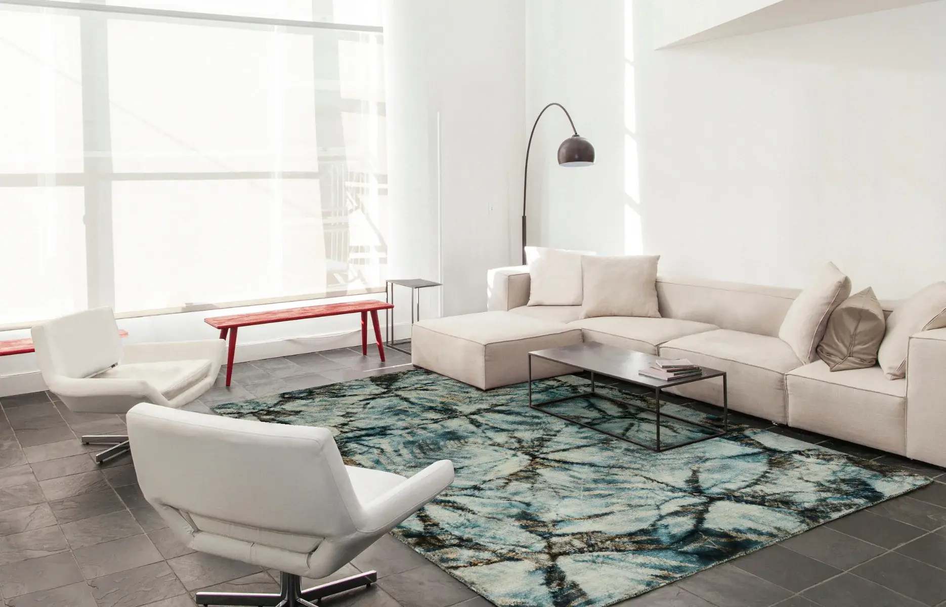 Covor living / dormitor Ferno Aqua Gold (160x230 cm/200x300 cm) Carpet Decor [2]