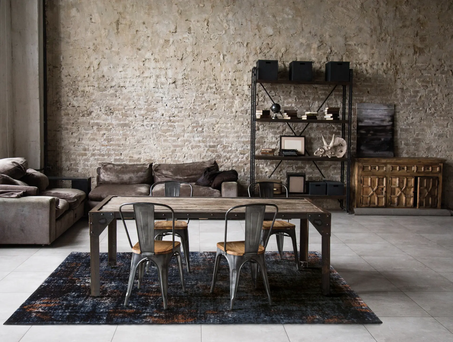 Covor living / dormitor Flame Rusty Blue Carpet Decor [7]