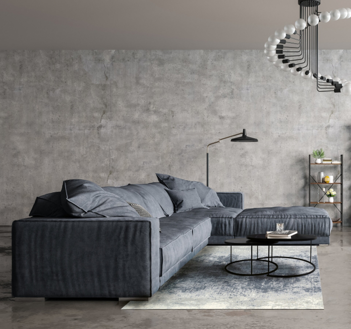 Covor living / dormitor Illusion Blue Gray (160x230 cm/200x300 cm) Carpet Decor [1]