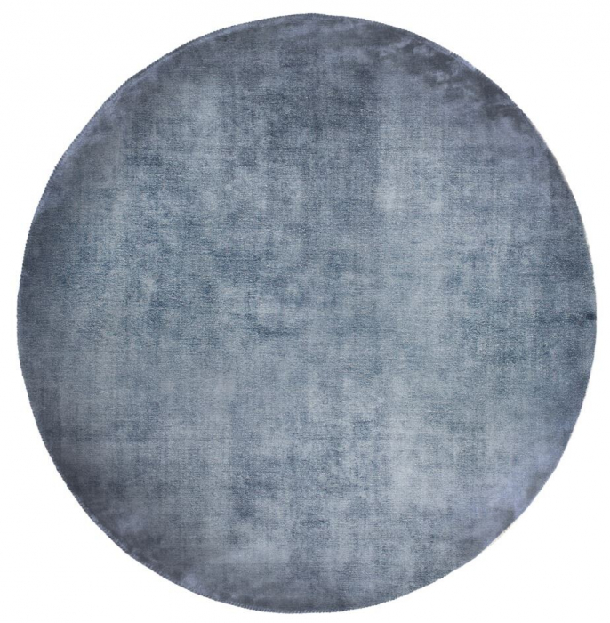 Covor living / dormitor Linen Dark Blue Round (⌀200 cm/⌀250 cm) Carpet Decor [1]