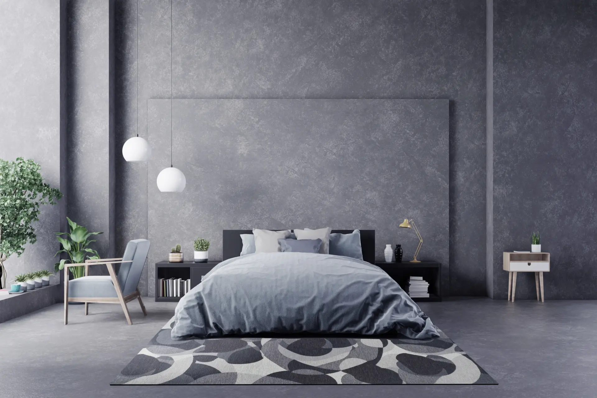 Covor living / dormitor Mare Blue (160x230 cm/200x300 cm) Carpet Decor [2]