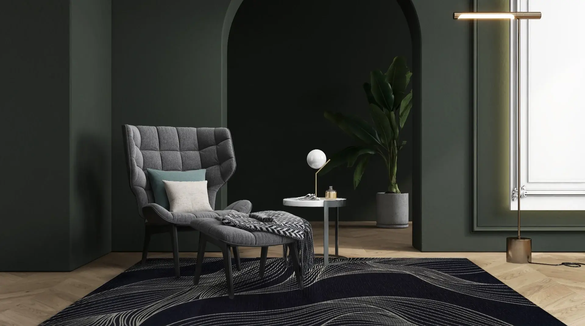 Covor living / dormitor Neptun Blue (160x230 cm/200x300 cm) Carpet Decor [6]