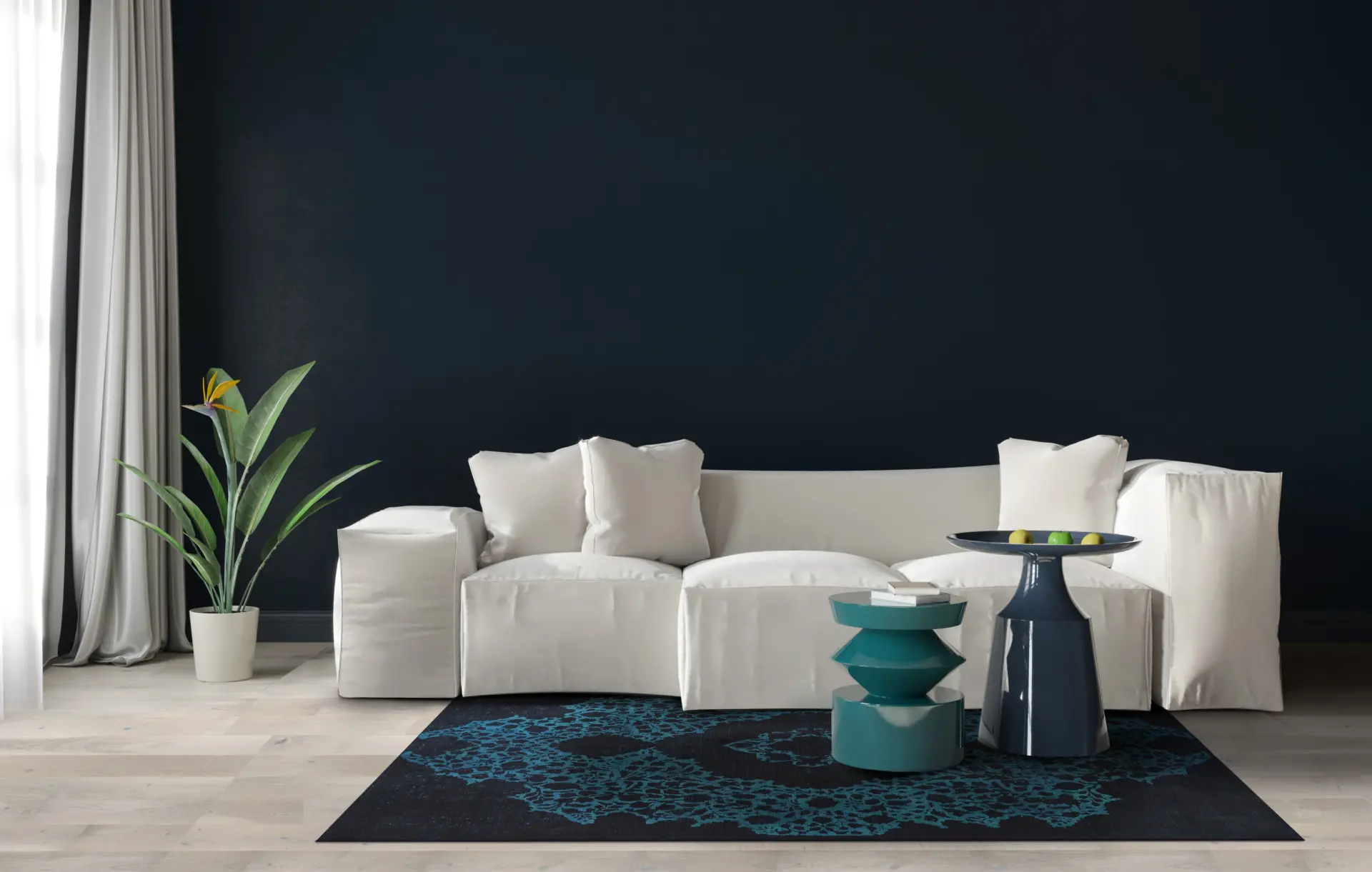 Covor living / dormitor Ornament Blue (160x230 cm/200x300 cm) Carpet Decor [6]