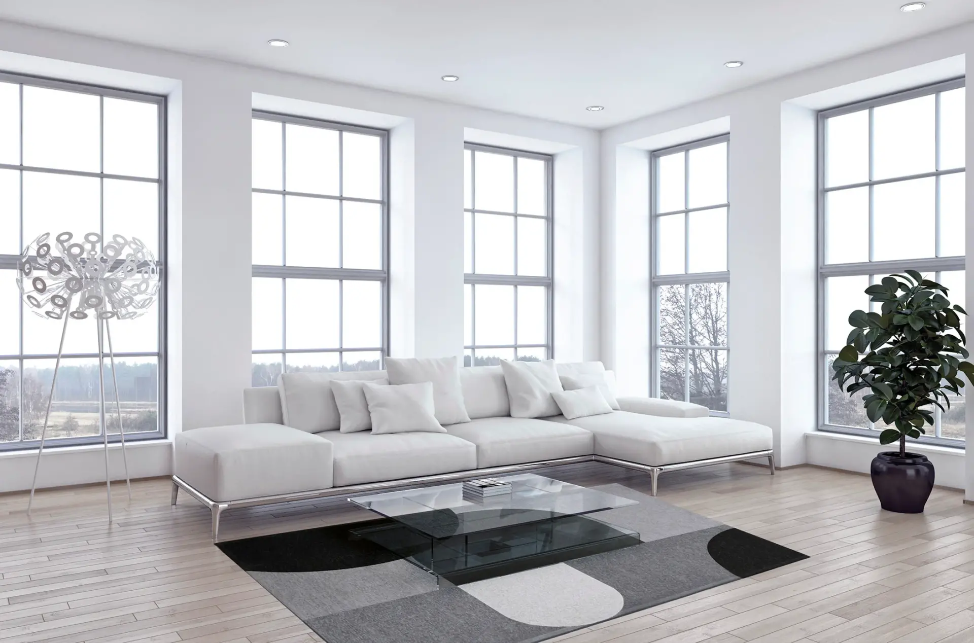Covor living / dormitor Rene Grey (160x230 cm/200x300 cm) Carpet Decor [2]