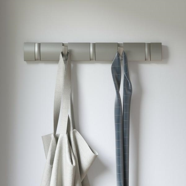 Cuier argintiu Katia design modern cu 5 carlige rabatabile, nichel, 318852-410 - King [5]