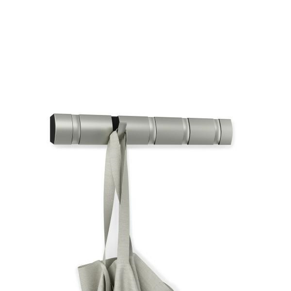 Cuier argintiu Katia design modern cu 5 carlige rabatabile, nichel, 318852-410 - King [2]