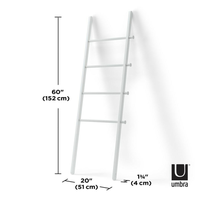 Cuier din Lemn Masiv Albă, 51x4x152cm, Umbra 1017445-660 [6]