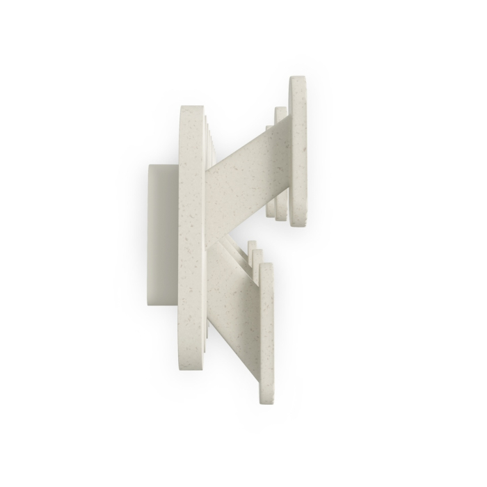 Cuier Tempo 47x6x16 cm, Plastic Reciclat și Fibră de Lemn Bej - Umbra [4]
