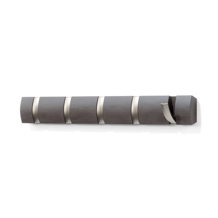 Cuier Flip 5 51x3x6 cm, Lemn Niklovat - Umbra [2]