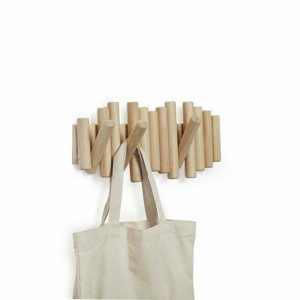 Cuier lemn masiv Glenys 38 cm, finisaj natur/nuc, 1011471-390 - King [2]