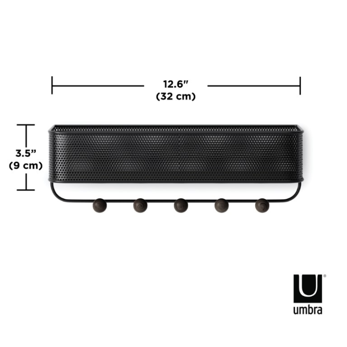 Cuier Estique 32x9x9 cm, Negru - Umbra [3]