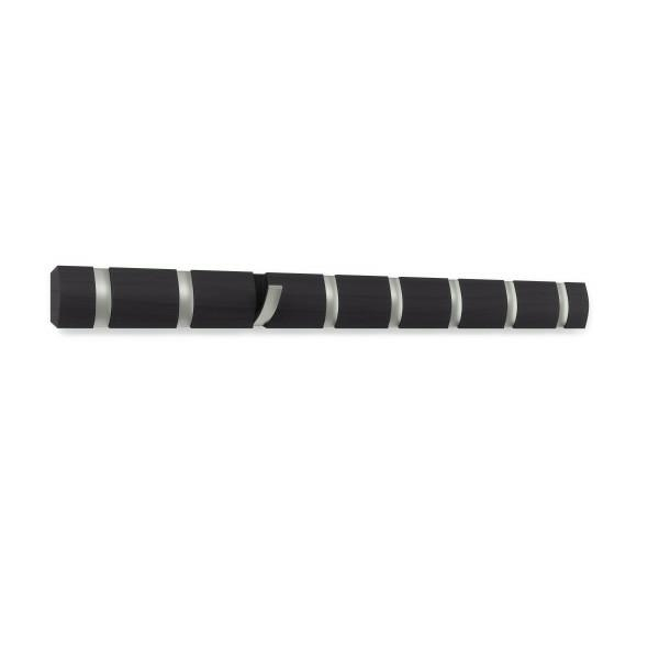 Cuier negru modern Katia cu 3,5 sau 8 carlige rabatabile, lemn/nichel, 318853-1143 - King [11]
