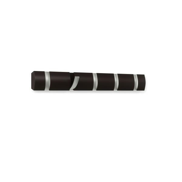Cuier negru modern Katia cu 3,5 sau 8 carlige rabatabile, lemn/nichel, 318853-1143 - King [7]