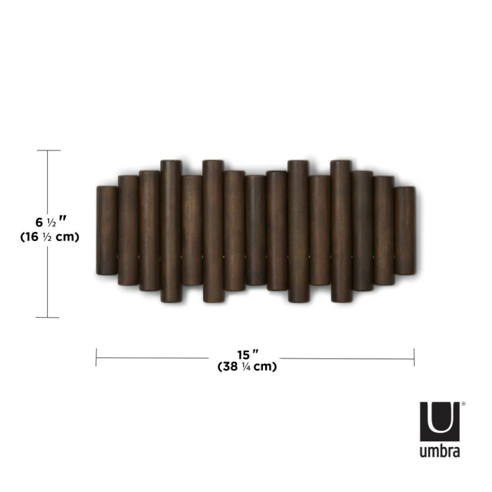 Cuier Picket Rail 38x4x17 cm, Nuc Închis - Umbra [5]