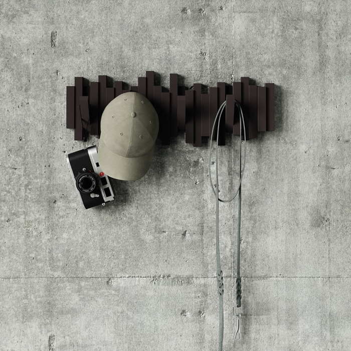 Cuier Sticks 5 49x3x18 cm, Plastic Espresso - Umbra [5]