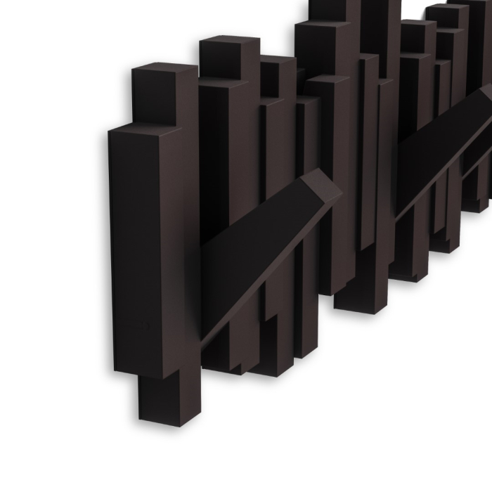 Cuier Sticks 5 49x3x18 cm, Plastic Espresso - Umbra [3]