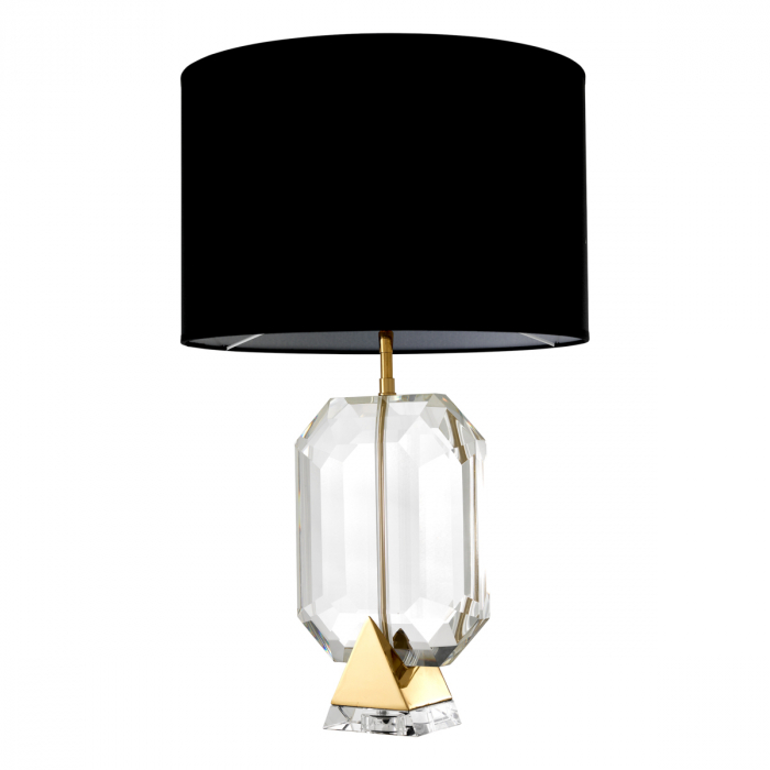   Lampă de masă finisaj aurie smarald inclus abajur negru 110145 EICHHOLTZ [2]