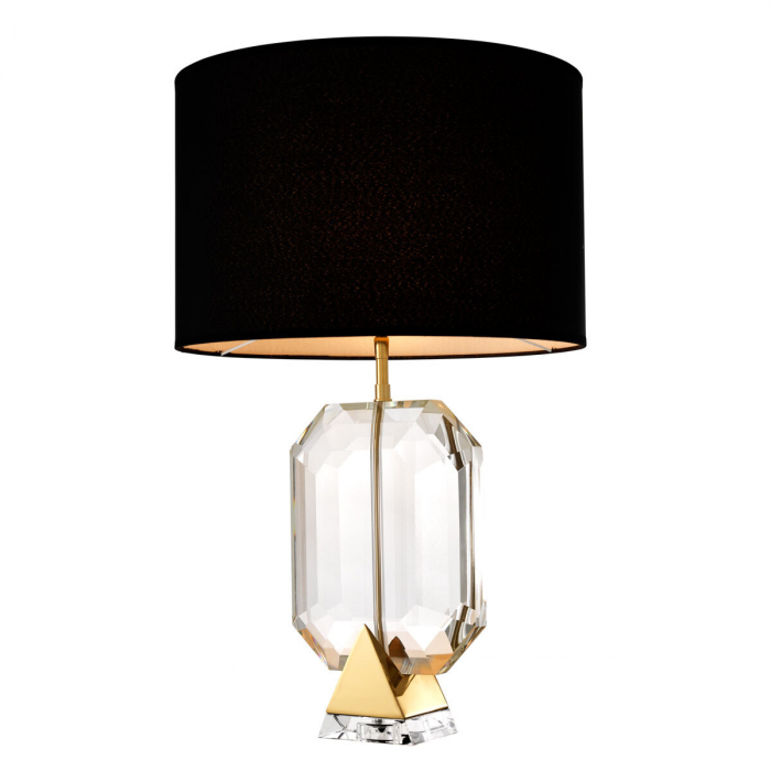   Lampă de masă finisaj aurie smarald inclus abajur negru 110145 EICHHOLTZ [1]