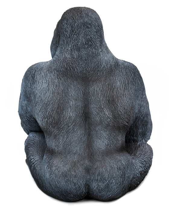 Decorativ de Podea Gorilla Xl 60x55x76 cm, Plastic Negru - Kare Design [3]