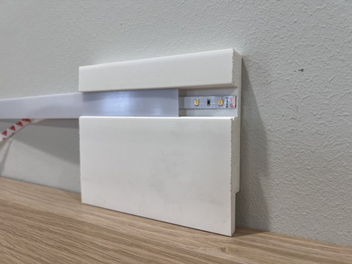 Difuzor de lumina LED din PVC, alb, 2.1x100 cm [3]