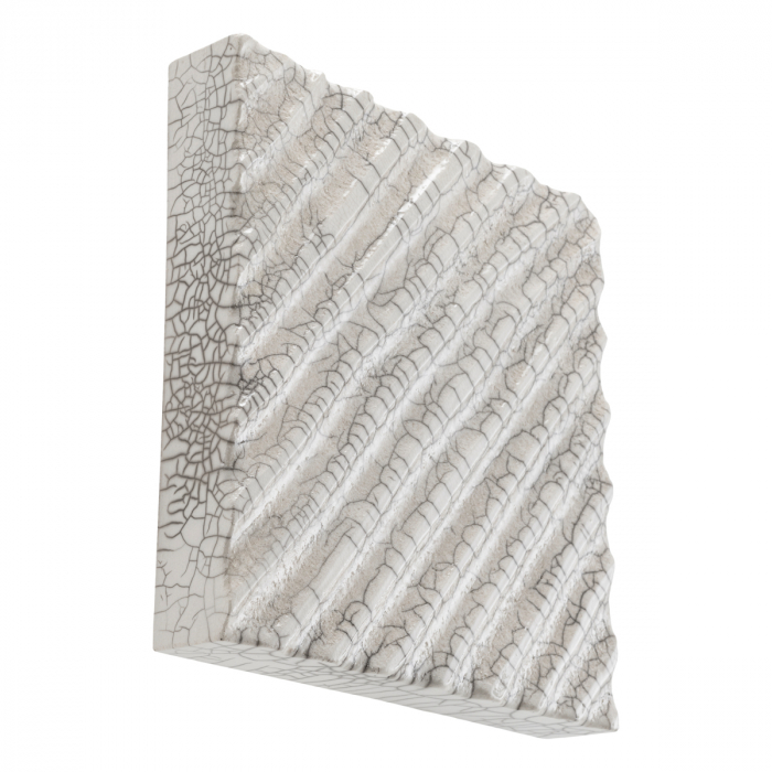   Divizia de Decorațiuni de Perete raku ceramică diagonală crăpată albă 119274 EICHHOLTZ [4]