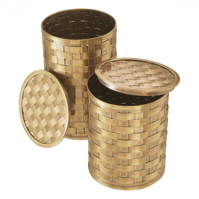   Set de 2 cutii Lausanne cu finisaj din alamă vintage 115509 EICHHOLTZ [3]