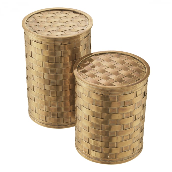   Set de 2 cutii Lausanne cu finisaj din alamă vintage 115509 EICHHOLTZ [2]