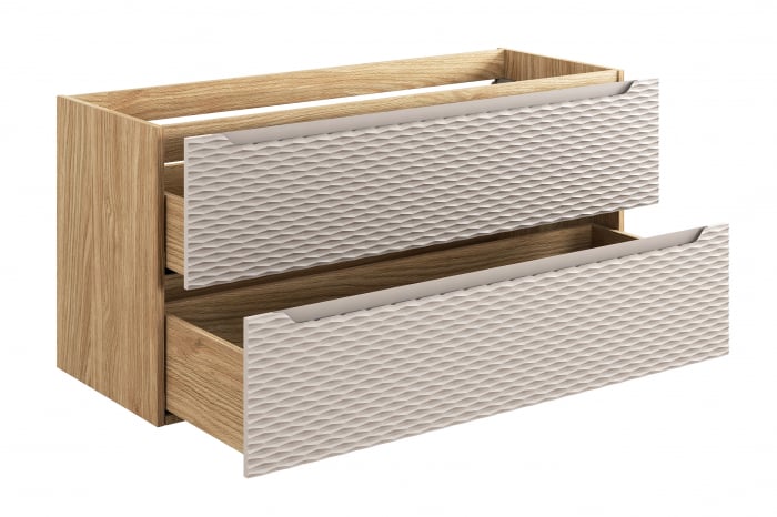 Dulap baie 57 x 120 x 46 cm, Ocean Beige, 2 sertare, 82-120-2S, COMAD [2]