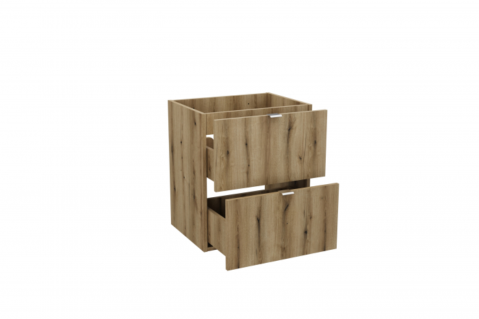 Dulap baie 57 x 50 x 39 cm stejar Nova 2 sertare COMAD [3]