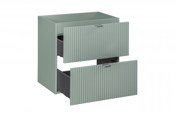 Dulap baie 57 x 60 x 39 cm, 2 sertare, finisaj Line Reed Green, cod D 82-60-2S, COMAD [3]
