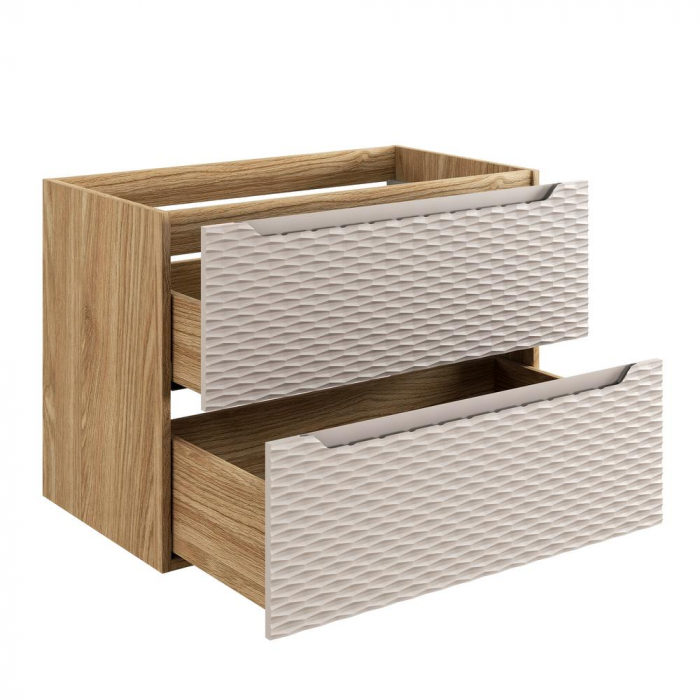Dulap baie 57 x 80 x 46 cm Ocean Beige 2 sertare 82-80-2S Comad [2]