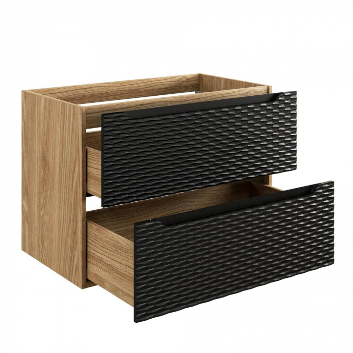 Dulap baie 80 cm, 57 x 80 x 46 cm, Ocean Black, 2 sertare, 82-80-2S COMAD [3]