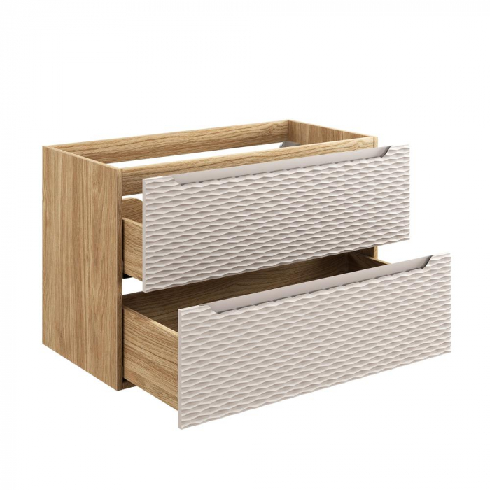 Dulap baie 57 x 90 x 46 cm Ocean Beige 2 sertare 82-90-2S Comad [4]
