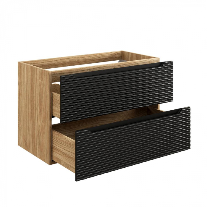 Dulap baie 57 x 90 x 46 cm, Ocean Black, 2 sertare, 82-90-2S, COMAD [3]