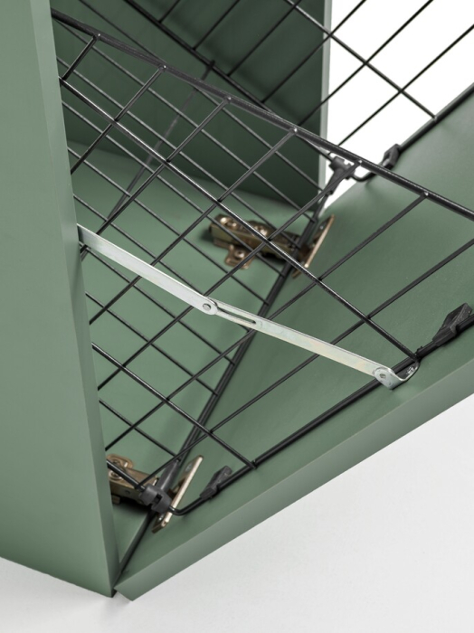 Dulap baie cu coș de rufe Sombra Green, lățime 40 cm, PAL Melaminat Verde Stuf, 1 Ușă, Suspendat - COMAD, cod SOMBRA GREEN 81-40-1DK [13]
