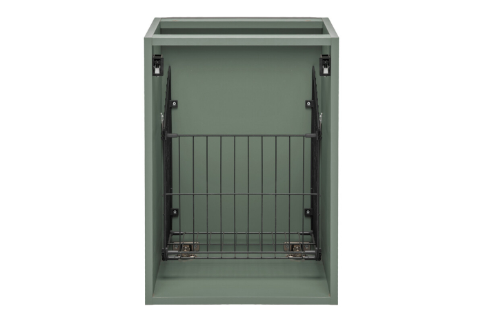 Dulap baie cu coș de rufe Sombra Green, lățime 40 cm, PAL Melaminat Verde Stuf, 1 Ușă, Suspendat - COMAD, cod SOMBRA GREEN 81-40-1DK [4]