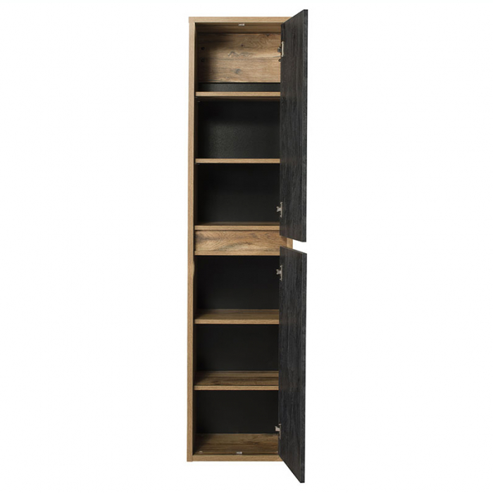 Dulap baie inalt suspendat 170 cm, Hampton Concrete, MDF beton/stejar COMAD [2]