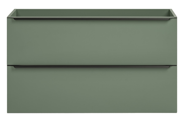 Dulap baie pentru lavoar Sombra Green, lățime 100 cm, PAL Melaminat Verde Stuf, Suspendat, 2 Sertare - COMAD, cod SOMBRA GREEN 82-100-46-2S [2]